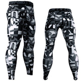 3D Printed Camouflage Joggers Leggings Men Quick Dry Compression Pants Gyms