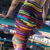 Push Up Women's Legging Knitting Polyester Fitness