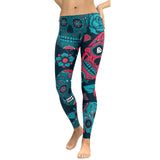 Women High Waist Shantou printed Pants Slim Skinny