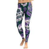 Women High Waist Shantou printed Pants Slim Skinny