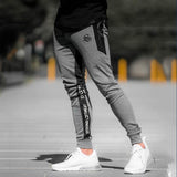 Men Slim Drawstring Cotton Sweatpants