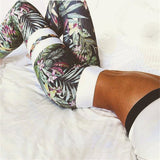 NEW  Women High Polyester Ankle-Length Standard Fold Pants Elasticity