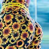 3D Floral black fitness leggings women's