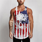 Skull Printing Bodybuilding Stringer