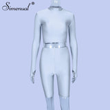 Fitness two piece biker shorts and top set