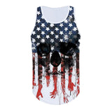 Skull Printing Bodybuilding Stringer