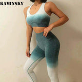 2019 New Ombre Seamless 2 Pieces Sets For Fitness