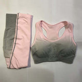 2019 New Ombre Seamless 2 Pieces Sets For Fitness